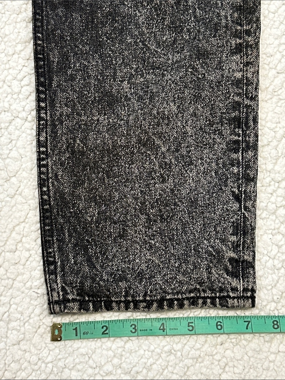 Sandro Fredd Black Acid Wash Jeans size 6 Studded Crystal Belt Straight Leg - Picture 14 of 14